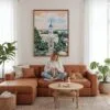 02 - Framed Athens Georgia Watercolor Canvas Print - Woman Knitting - Vertical.jpg