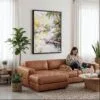 02 - Framed Floride Everglades Watercolor Canvas Print - Woman Knitting on leather couch - Vertical.jpg