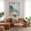 02 - Framed Hawaii - Napali - Watercolor Canvas Print - Woman Knitting - Vertical.jpg