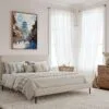 02 - Framed Kathmandu Nepal Watercolor Canvas Print - Coastal Bedroom - Vertical.jpg