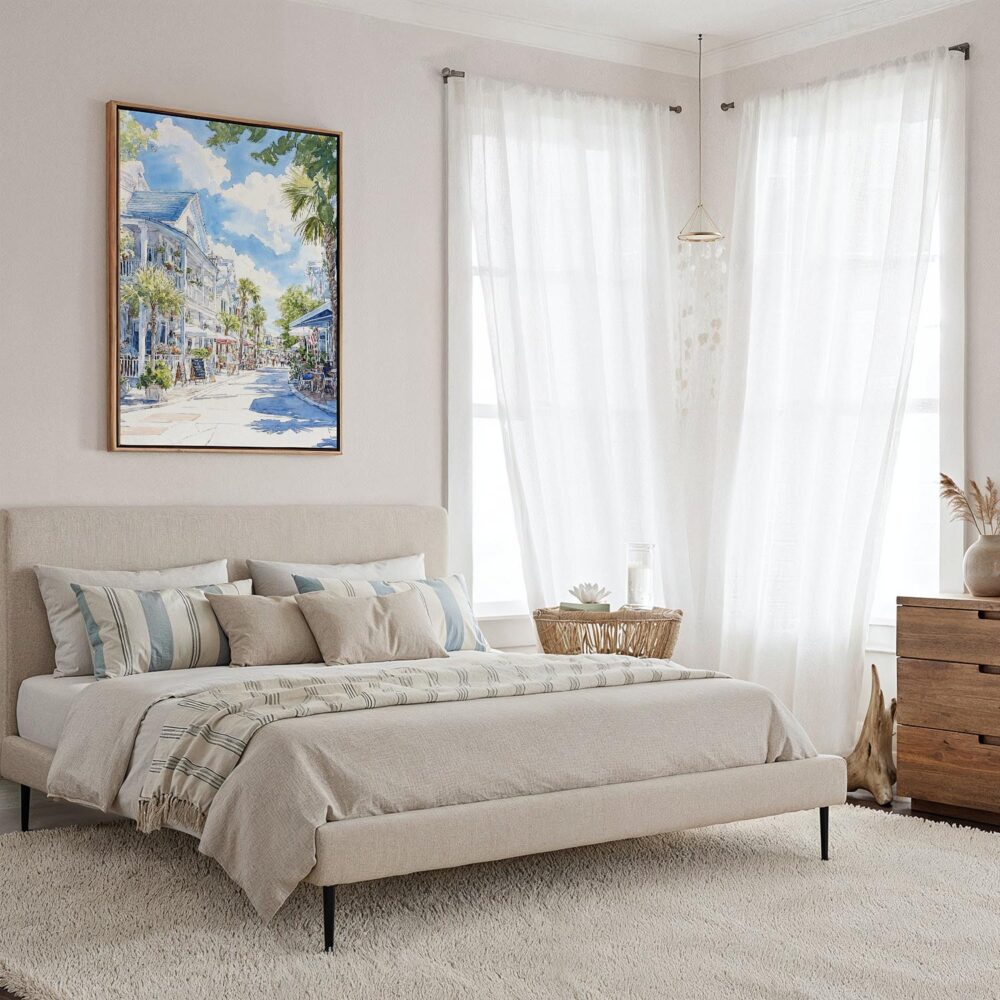 02 - Framed Key West Florida - Watercolor Canvas Print - Coastal Bedroom - Vertical.jpg 02 - Framed Key West Florida - Watercolor Canvas Print - Coastal Bedroom - Vertical.jpg