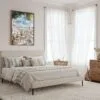 02 - Framed Morning Coffee in Lisbon Watercolor Canvas Print - Coastal Bedroom - Vertical.jpg