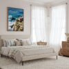 02 - Framed Nazare Portugal Watercolor Canvas Print - Coastal Bedroom - Vertical.jpg