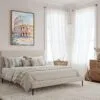 02 - Framed Rome Colosseum Watercolor Canvas Print - Coastal Bedroom - Vertical.jpg