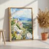 02 - Great Basin Watercolor Canvas Print with Natural Floater Frame - Standing on Floor - Vertical.jpg