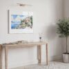 02 - House by Lake Garda Watercolor - Horizontal Art Print in Hallway with White Frame.jpg