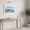 02 - Ireland - Cliffs of Moher - Horizontal Watercolor Art Print in Hallway with White Frame.jpg