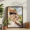 02 - Mesa Verde National Park Canvas Print with Brown Floater Frame - Standing on Floor - Vertical.jpg