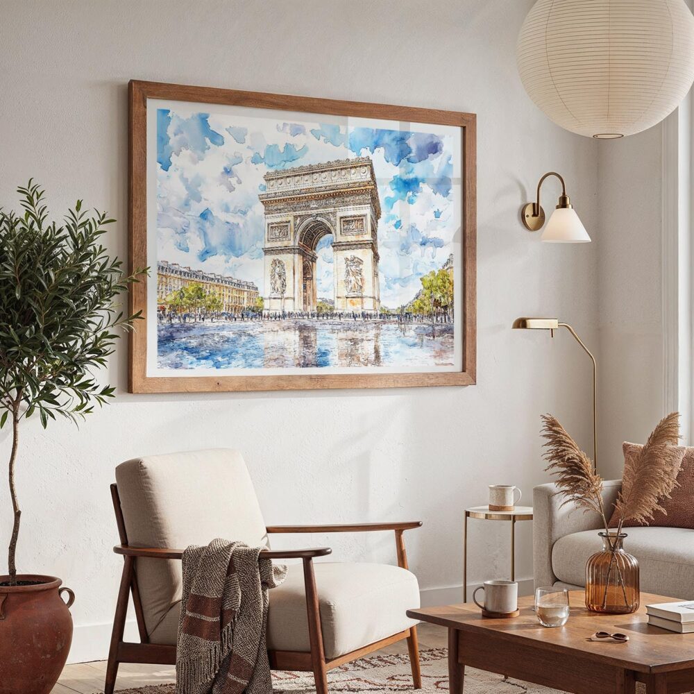 03 - 03 - Arc De Triomphe Watercolor - Horizontal Art - Digital Download - Boho Living Room 2.jpg 03 - 03 - Arc De Triomphe Watercolor - Horizontal Art - Digital Download - Boho Living Room 2.jpg