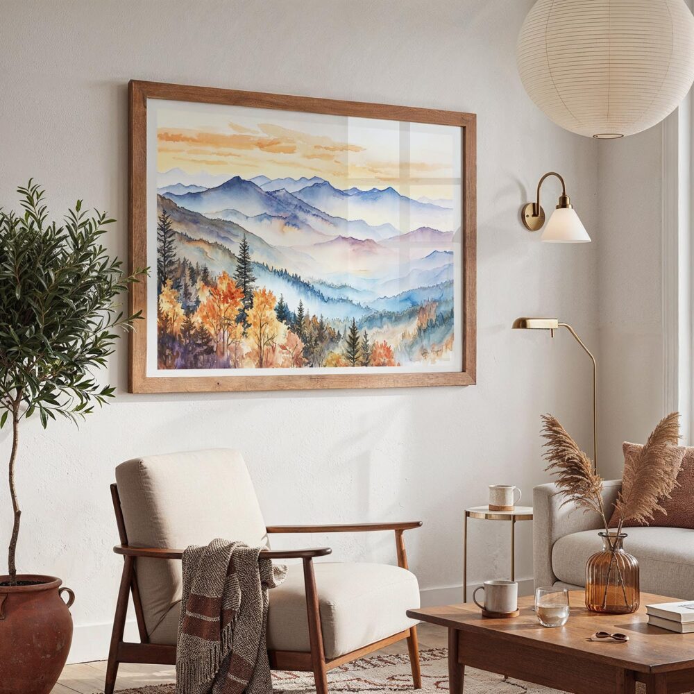 03 - 03 - Blue Ridge Mountains Watercolor - Horizontal Art - Digital Download - Boho Living Room 2.jpg 03 - 03 - Blue Ridge Mountains Watercolor - Horizontal Art - Digital Download - Boho Living Room 2.jpg