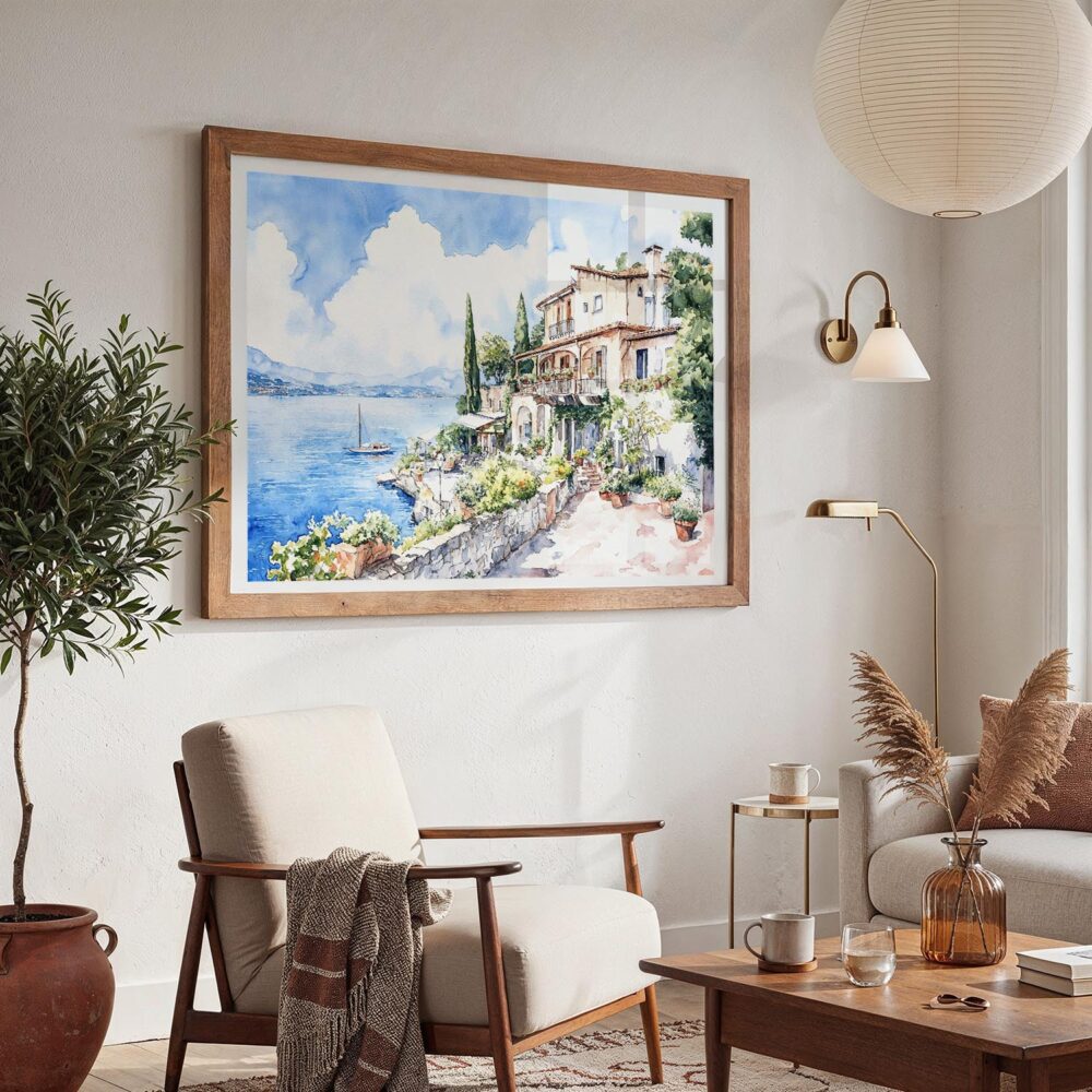 03 - 03 - House by Lake Garda Watercolor - Horizontal Art - Digital Download - Boho Living Room 2.jpg 03 - 03 - House by Lake Garda Watercolor - Horizontal Art - Digital Download - Boho Living Room 2.jpg