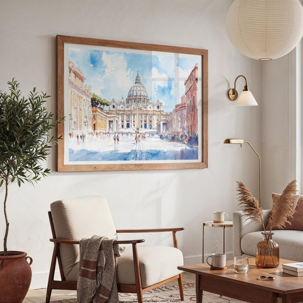 03 - 03 - Italy Vatican Watercolor - Horizontal Art - Digital Download - Boho Living Room 2.jpg 03 - 03 - Italy Vatican Watercolor - Horizontal Art - Digital Download - Boho Living Room 2.jpg