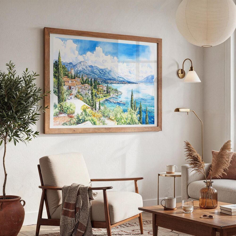 03 - 03 - Lake Garda in Italy Watercolor - Horizontal Art - Digital Download - Boho Living Room 2.jpg 03 - 03 - Lake Garda in Italy Watercolor - Horizontal Art - Digital Download - Boho Living Room 2.jpg