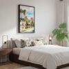 03 - Black Framed Balboa Park Watercolor Canvas Print - Bedroom - Vertical.jpg