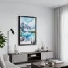03 - Black Framed Banff National Park Watercolor Canvas Print - Contemporary Living Room - Vertical.jpg