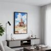 03 - Black Framed Canyonlands Watercolor 2 Canvas Print - Contemporary Living Room - Vertical.jpg