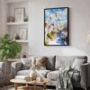 03 - Black Framed Cappadocia Turkey Watercolor Canvas Print - Skandinavian Living Room - Vertical.jpg