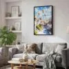 03 - Black Framed Cappadocia Turkey Watercolor Canvas Print - Skandinavian Living Room - Vertical.jpg