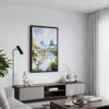 03 - Black Framed Guilin China Watercolor Canvas Print - Contemporary Living Room - Vertical.jpg