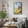 03 - Black Framed Isle of Skye Watercolor Canvas Print - Skandinavian Living Room - Vertical.jpg