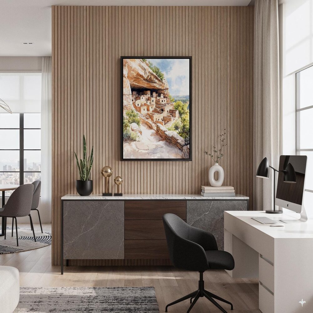 03 - Black Framed Mesa Verde National Park Canvas Print - Home Office - Vertical.jpg 03 - Black Framed Mesa Verde National Park Canvas Print - Home Office - Vertical.jpg