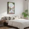 03 - Black Framed Morning Coffee in Amsterdam Watercolor Canvas Print - Bedroom - Vertical.jpg