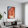 03 - Black Framed Petra Jordan Watercolor Canvas Print - Contemporary Living Room - Vertical.jpg