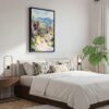 03 - Black Framed Pinnacles National Park Watercolor Canvas Print - Bedroom - Vertical.jpg