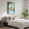 03 - Black Framed Rome Italy Watercolor Canvas Print - Bedroom - Vertical.jpg