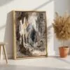 03 - Carlsbad Caverns Watercolor Canvas Print with Natural Floater Frame - Standing on Floor - Vertical.jpg