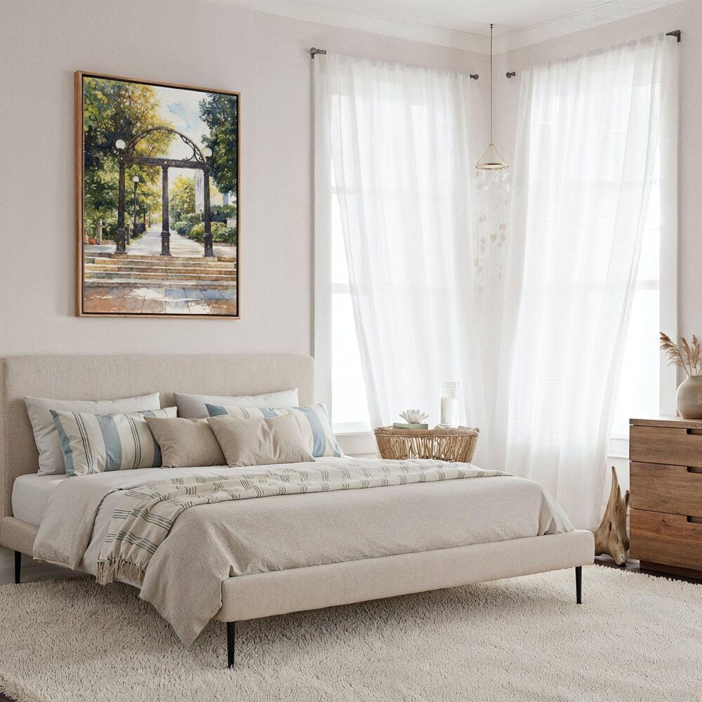 03 - Framed Athes Georgia Arch Watercolor Canvas Print - Coastal Bedroom - Vertical.jpg 03 - Framed Athes Georgia Arch Watercolor Canvas Print - Coastal Bedroom - Vertical.jpg