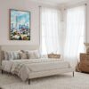 03 - Framed Beijing Skyline Watercolor Canvas Print - Coastal Bedroom - Vertical.jpg