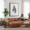 03 - Framed Big Ben - close up - Pencil drawing Canvas Print - Woman Knitting on leather couch - Vertical.jpg