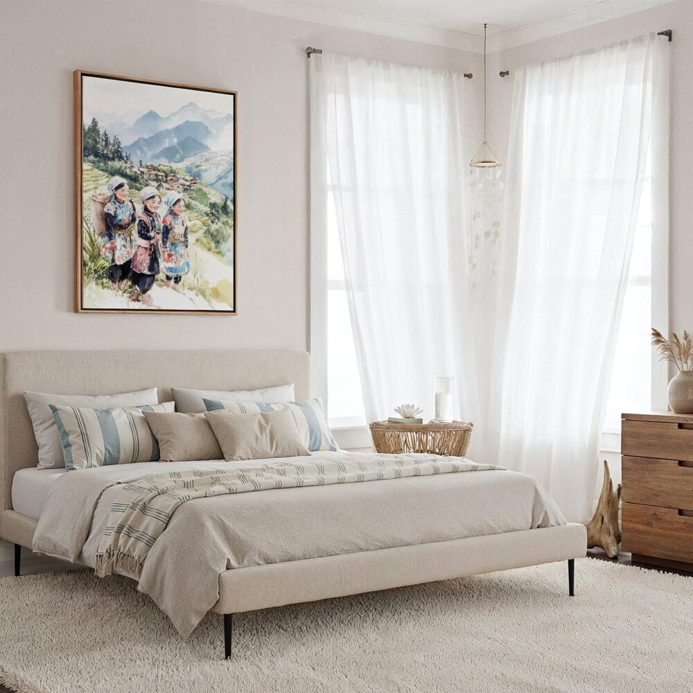 03 - Framed Hmong People in Sapa Vietnam Watercolor Canvas Print - Coastal Bedroom - Vertical.jpg 03 - Framed Hmong People in Sapa Vietnam Watercolor Canvas Print - Coastal Bedroom - Vertical.jpg