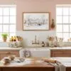 03 - Framed New York Central Park in Winter Watercolor - Horizontal Art Print in Farmhouse style Kitchen.jpg