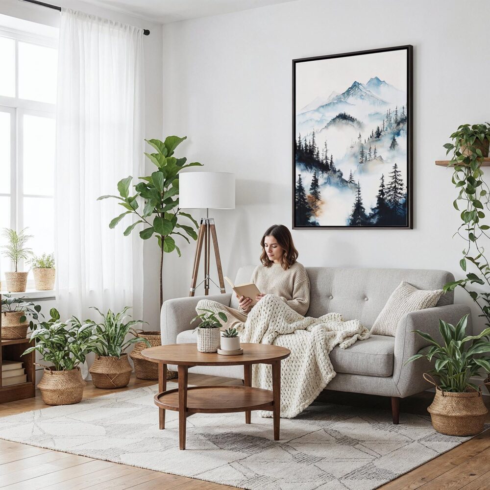 03 - Framed Pacific Northwest Canvas Print - Woman reading on couch - Vertical.jpg 03 - Framed Pacific Northwest Canvas Print - Woman reading on couch - Vertical.jpg