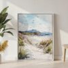 03 - Ireland - Donegal - Watercolor Canvas Print with White Floater Frame - Standing on Floor - Vertical.jpg