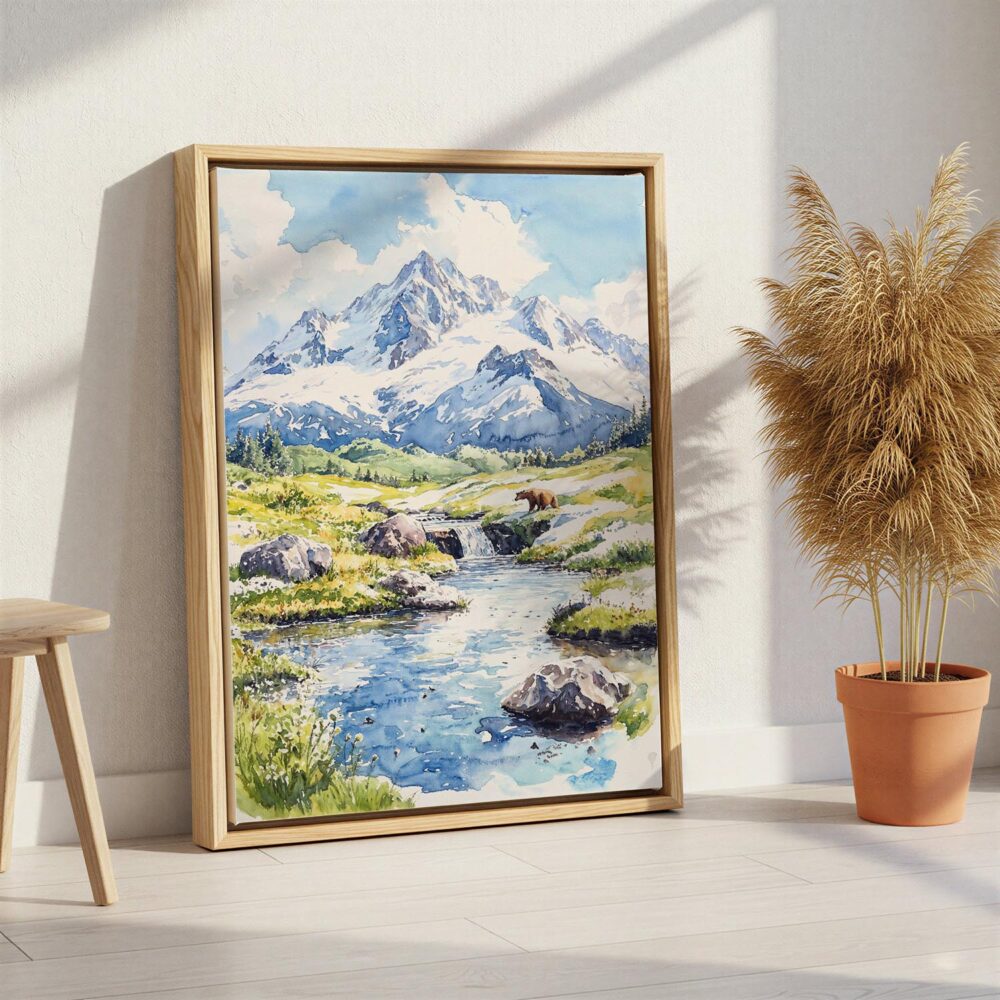 03 - Katmai National Park Canvas Print with Natural Floater Frame - Standing on Floor - Vertical.jpg 03 - Katmai National Park Canvas Print with Natural Floater Frame - Standing on Floor - Vertical.jpg