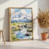 03 - Katmai National Park Canvas Print with Natural Floater Frame - Standing on Floor - Vertical.jpg