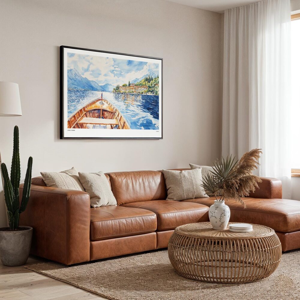 04 - 01 - Framed Lake Como Watercolor - Horizontal Canvas Print - Boho Living Room.jpg 04 - 01 - Framed Lake Como Watercolor - Horizontal Canvas Print - Boho Living Room.jpg