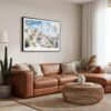 04 - 01 - Framed Turkey Cappadocia Watercolor - Horizontal Canvas Print - Boho Living Room.jpg