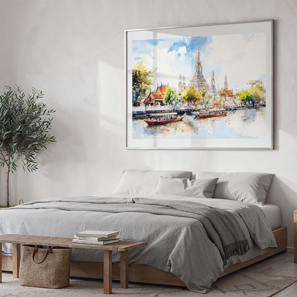 04 - 04 - Bangkok Wat Arun Temple of Dawn Watercolor - Horizontal Art - Digital Download - Bedroom.jpg 04 - 04 - Bangkok Wat Arun Temple of Dawn Watercolor - Horizontal Art - Digital Download - Bedroom.jpg