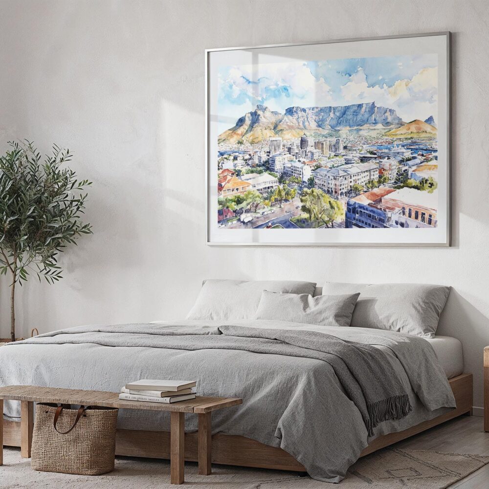 04 - 04 - Cape Town Watercolor - Horizontal Art - Digital Download - Bedroom.jpg 04 - 04 - Cape Town Watercolor - Horizontal Art - Digital Download - Bedroom.jpg