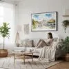 04 - 04 - Framed Rome Vitrus Capitol Watercolor - Horizontal Canvas Print - Scandi Living Room.jpg