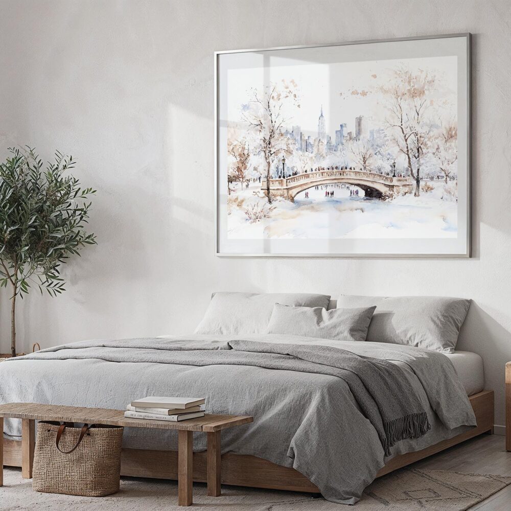 04 - 04 - New York Central Park in Winter Watercolor - Horizontal Art - Digital Download - Bedroom.jpg 04 - 04 - New York Central Park in Winter Watercolor - Horizontal Art - Digital Download - Bedroom.jpg