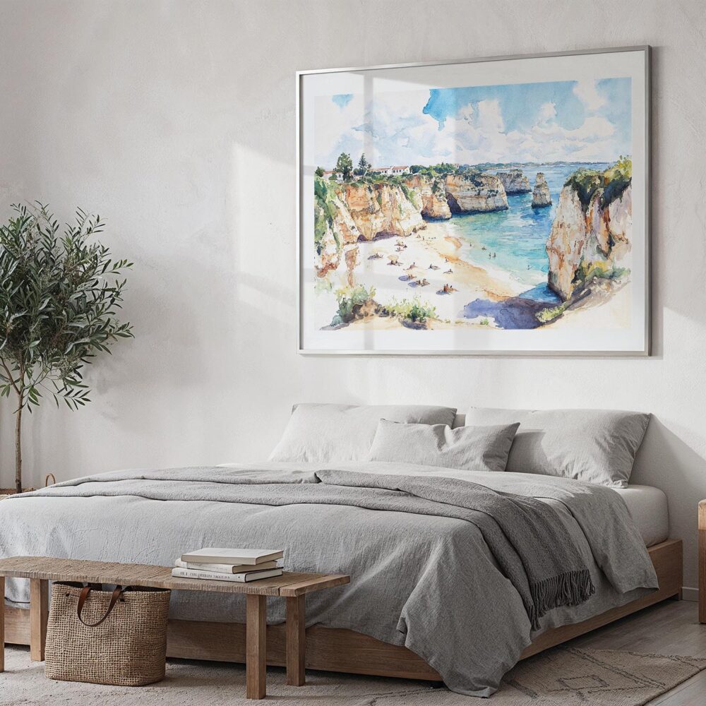 04 - 04 - Portugal Algarve Watercolor - Horizontal Art - Digital Download - Bedroom.jpg 04 - 04 - Portugal Algarve Watercolor - Horizontal Art - Digital Download - Bedroom.jpg