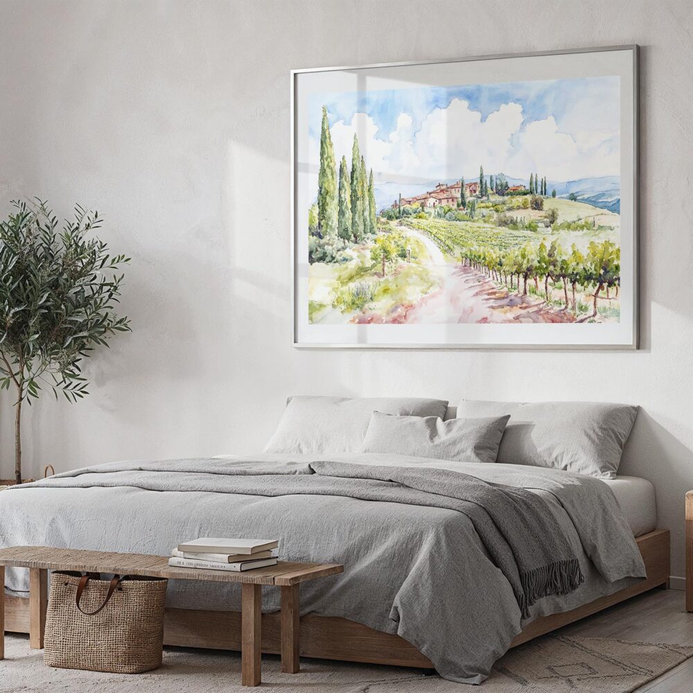 04 - 04 - Tuscany Watercolor - Horizontal Art - Digital Download - Bedroom.jpg 04 - 04 - Tuscany Watercolor - Horizontal Art - Digital Download - Bedroom.jpg