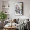 04 - Black Framed Amsterdam - Watercolor 1 Canvas Print - Skandinavian Living Room - Vertical.jpg