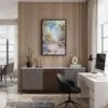 04 - Black Framed Barcelona Las Ramblas Watercolor Canvas Print - Home Office - Vertical.jpg
