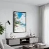 04 - Black Framed Hawaii - Kauai - Watercolor Canvas Print - Contemporary Living Room - Vertical.jpg